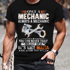 Men's Tool Printed T-shirt, Casual Short Sleeved Round Neck T-shirt, Men's Outdoor T-shirt